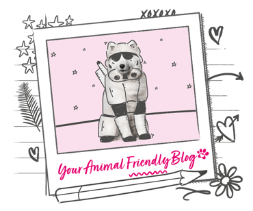 A white dog with an illustrated overlay making them look like a Star Wars Stormtrooper