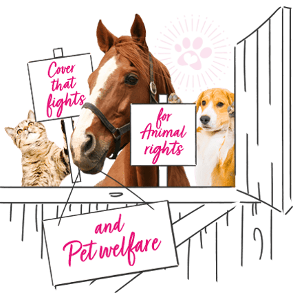 Cover that fights for animal rights and pet welfare