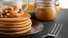 A stack of pancakes
