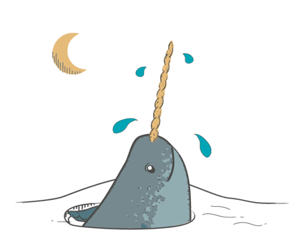 An illustration of a narwhal 