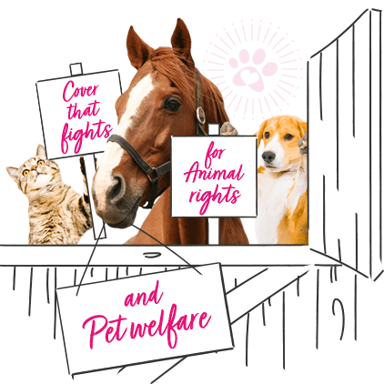 Cover that fights for animal rights and pet welfare