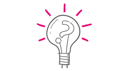 An illustrated light bulb