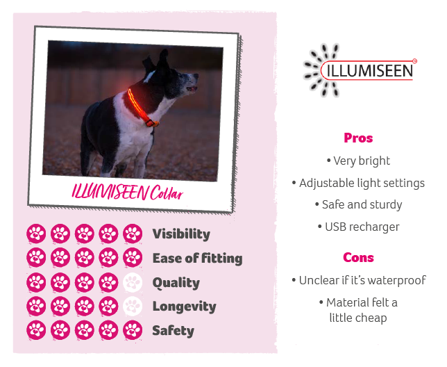 ILLUMISEEN collar product rating graphic