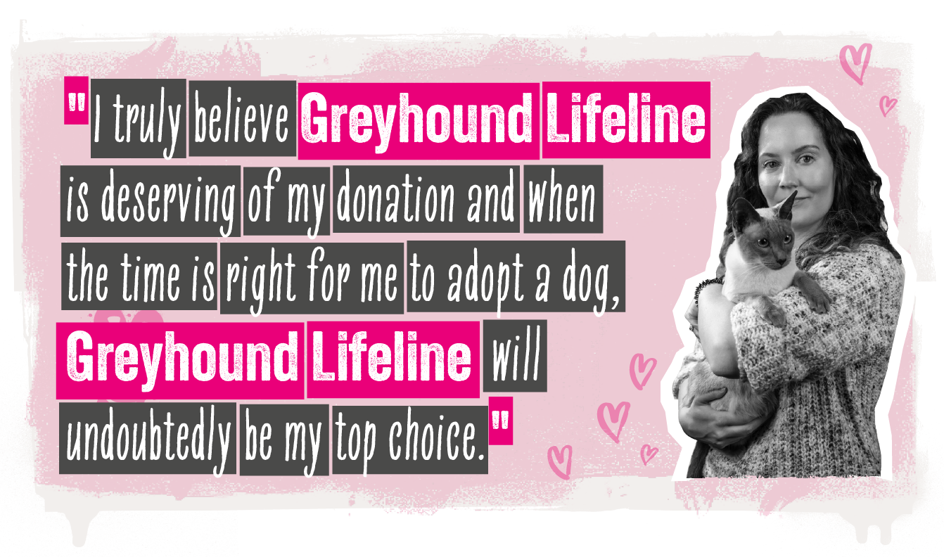 A quote graphic about why our colleagued helped Greyhound Lifeline