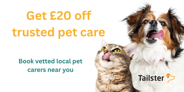 Get £20 off trusted pet care with Tailster