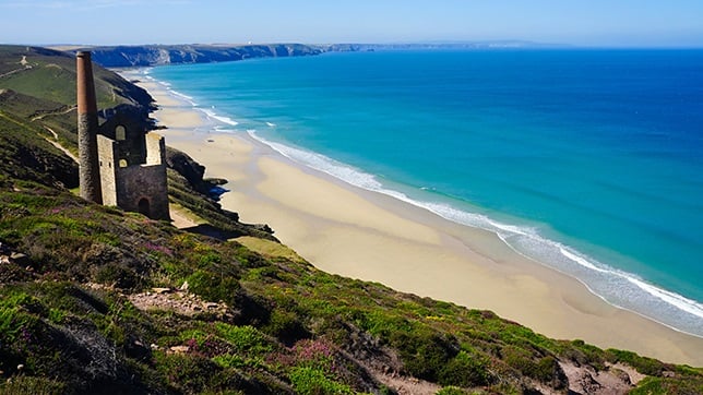 Wheal Coates, Cornwall, includes the old tin mine as well as iconic views