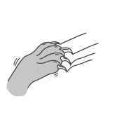 Illustration of a cat scratching