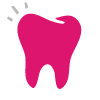 Pink illustrated tooth